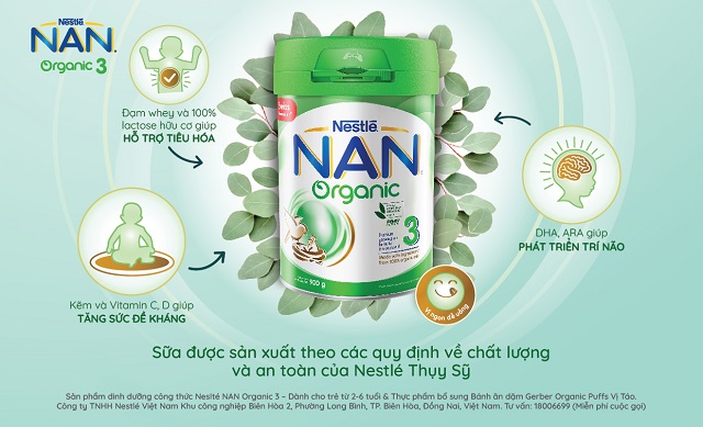 Nestlé Việt Nam ra mắt bộ đôi sản phẩm dinh dưỡng hữu cơ dành cho trẻ nhỏ - NAN Organic 3 & GERBER Organic