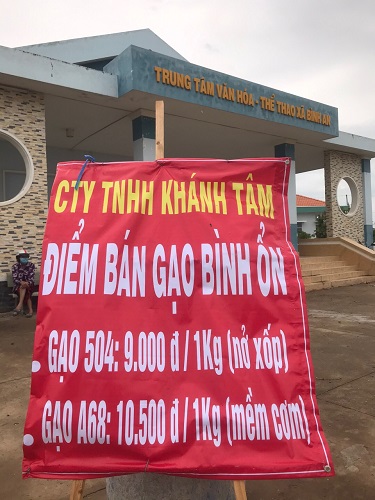 Long An: Công ty TNHH Khánh Tâm bán gạo trợ giá mùa dịch