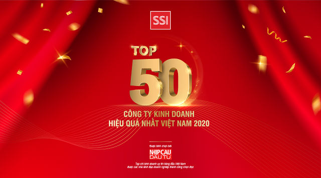 Chứng khoán SSI vinh dự nằm trong Top 50 công ty kinh doanh hiệu quả nhất Việt Nam năm 2020