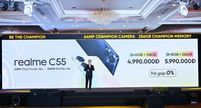 Chính thức mở bán realme C55 tại Việt Nam, realme giảm giá 300.000 đồng trực tiếp và tung cơ hội trúng Honda Wave RSX
