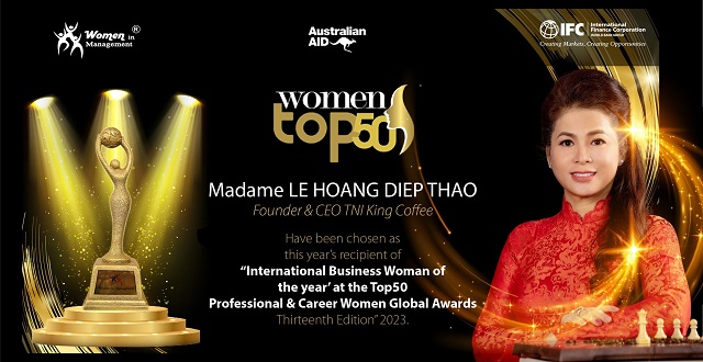 Bà Lê Hoàng Diệp Thảo nhận giải thưởng “Top50 GLOBAL Professional & Career Women Awards 2023”