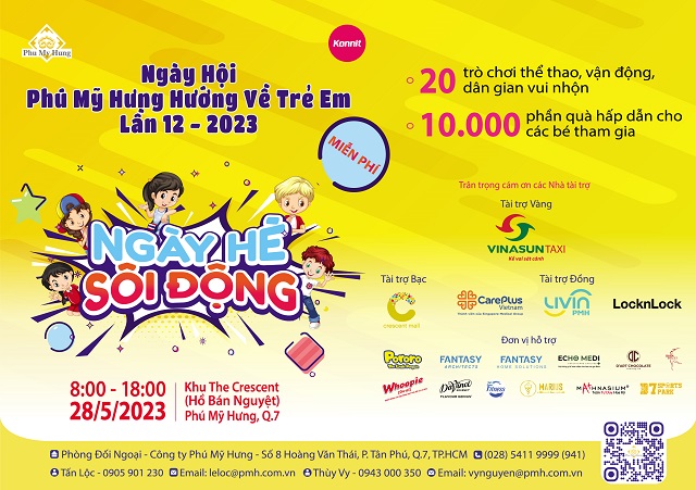 Ngày hội “Phú Mỹ Hưng Hướng Về Trẻ Em Lần 12 – 2023”: “Ngày hè sôi động”