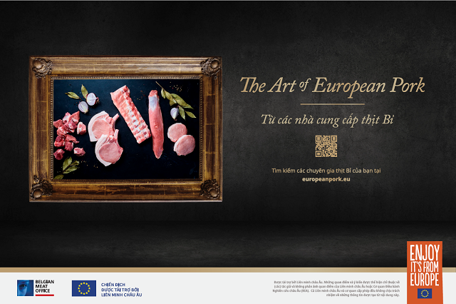 Văn phòng thịt Bỉ Belgian Meat Office  giới thiệu chiến dịch “The Art of European Pork” tại thị trường Việt Nam