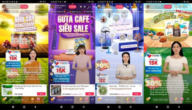 “Người ảo AI” livestream bán hàng chốt hàng trăm triệu đồng