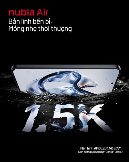 nubia Air siêu mỏng chỉ 5,9mm, độ bền vượt trội và pin dung lượng lớn chính thức ra mắt thị trường Việt Nam